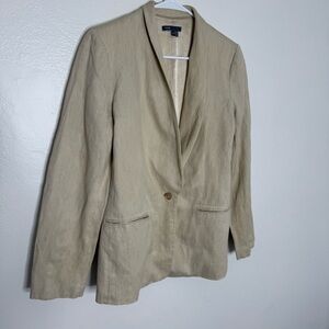 Vince Neutral color blazer Linen Blend Sz 10
